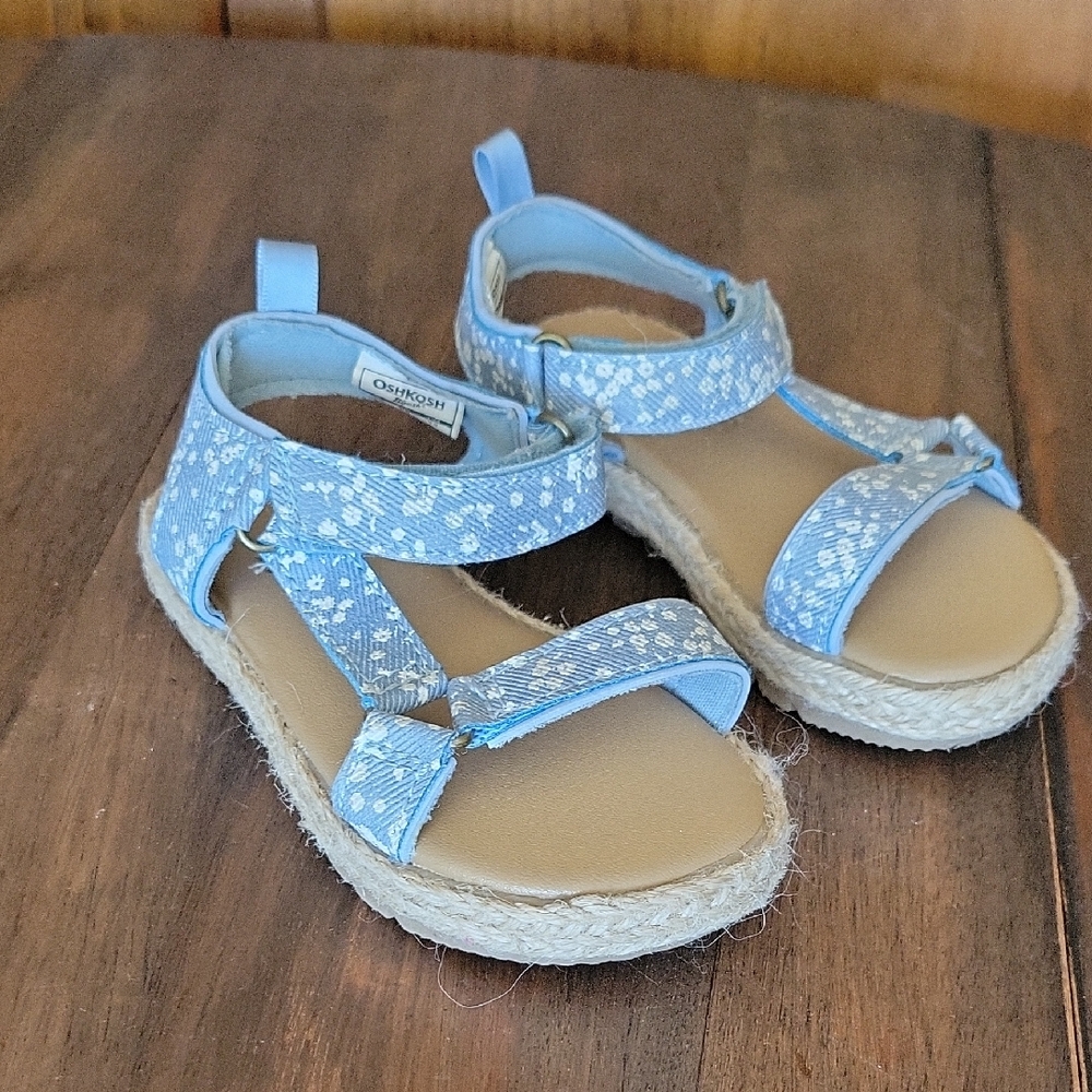 OshKosh B'gosh TAIMI Floral Toddler Sandals Sz 6M